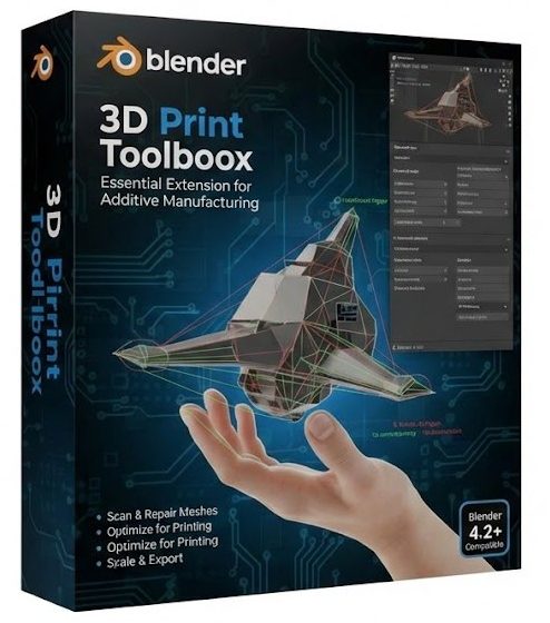 پلاگین 3D Print Toolbox بلندر - آماده‌سازی پرینت سه بعدی