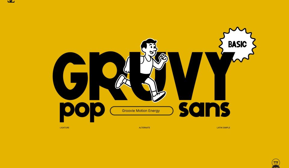 دانلود فونت Gruvypop Sans Basic | فونت بولد و هندسی ریترو