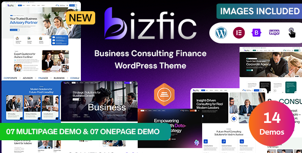 قالب وردپرس Bizfic - پوسته مشاوره کسب‌وکار و امور مالی