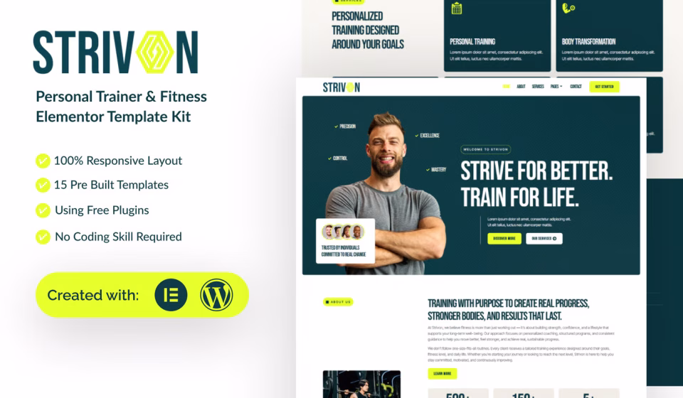کیت المنتور Strivon - قالب آماده بدنسازی و مربیگری شخصی