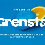 دانلود فونت Grensta – فونت خاص برای طراحی لوگو و مجله دانلود فونت Grensta - فونت خاص برای طراحی لوگو و مجله