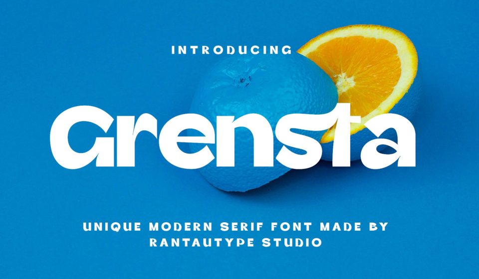 دانلود فونت Grensta - فونت خاص برای طراحی لوگو و مجله