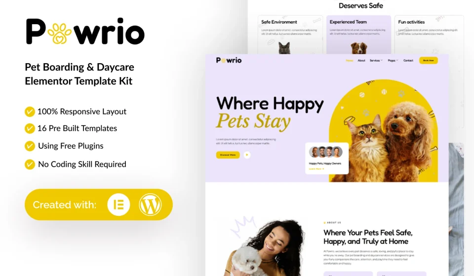 کیت المنتور Pawrio - قالب نگهداری حیوانات خانگی