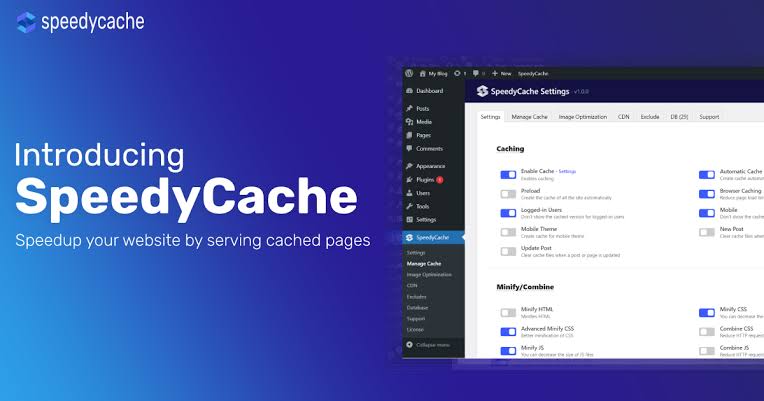 افزونه وردپرس SpeedyCache Pro - افزایش سرعت سایت و بهینه سازی