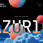 قالب HTML آژانس دیجیتال و نمونه کار Azurio