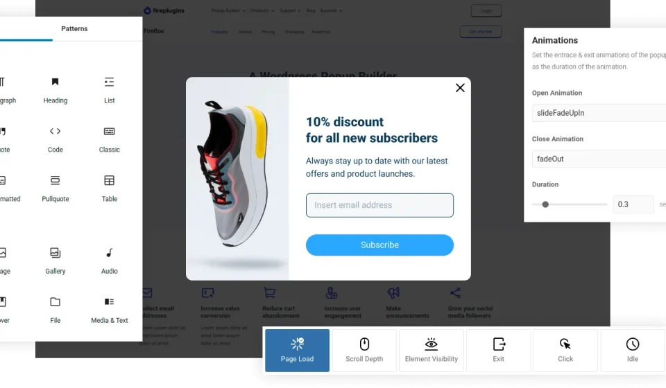 دانلود افزونه وردپرس FireBox Pro - افزونه پاپ آپ پیشرفته
