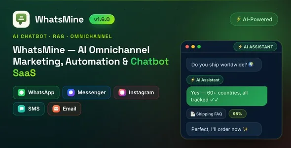 اسکریپت چت بات هوش مصنوعی و مارکتینگ WhatsMine