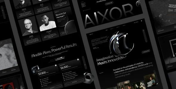 قالب وردپرس آژانس خلاقیت و دیجیتال مارکتینگ Aixor