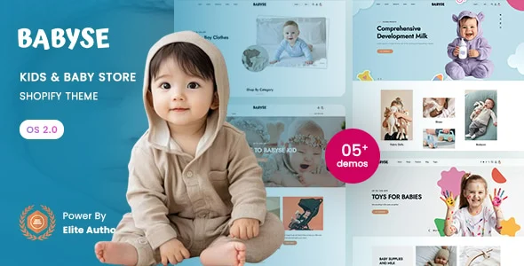 قالب Babyse | قالب شاپیفای کودک و نوزاد Shopify 2.0