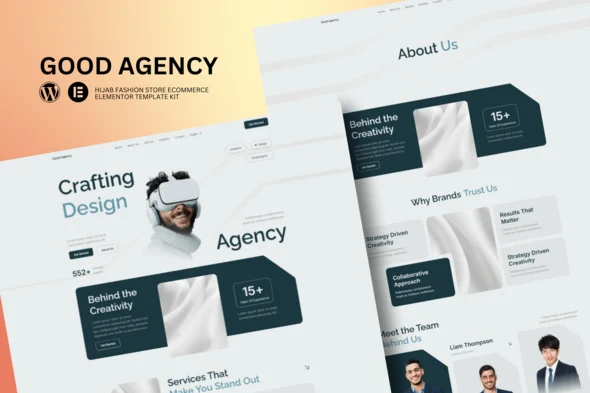 کیت تمپلیت المنتور آژانس خلاقیت و دیجیتال مارکتینگ GoodAgency