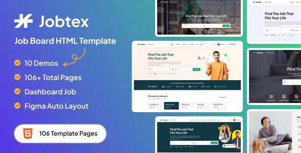 قالب Jobtex | دانلود قالب HTML کاریابی و پورتال استخدام