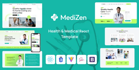 قالب MediZen | دانلود قالب ری‌اکت پزشکی و بیمارستانی