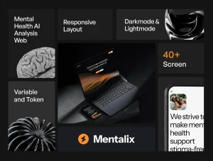 کیت رابط کاربری سلامت روان | Mentalix Mental Health UI KIT