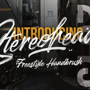 فونت قلممویی انگلیسی Stereohead | فونت SVG دستنویس