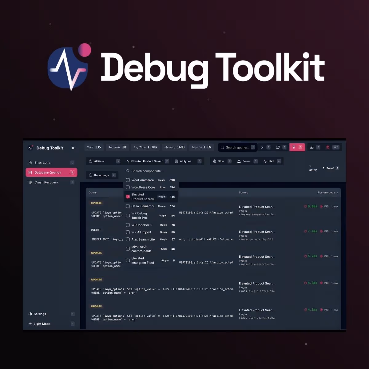 افزونه WP Debug Toolkit Pro | دیباگ و عیب‌یابی حرفه‌ای وردپرس