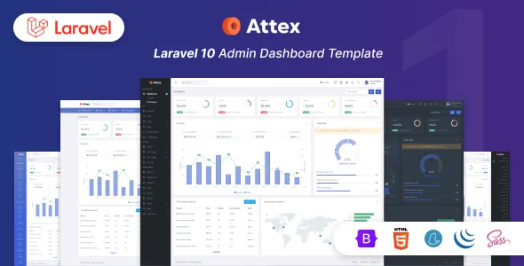 قالب مدیریتی و داشبورد ادمین Attex | پوسته حرفهای مدیریت و پنل کاربری قالب مدیریتی و داشبورد ادمین Attex