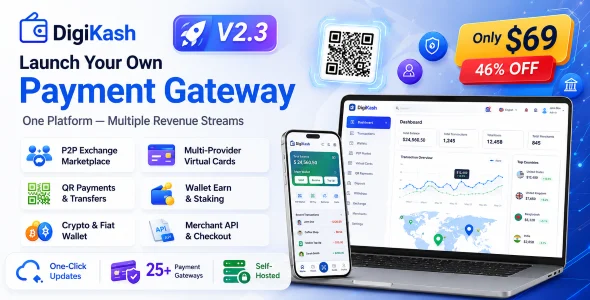 اسکریپت DigiKash: راهکار جامع درگاه پرداخت و کیف پول دیجیتال digikash secure payments advanced merchant gateway