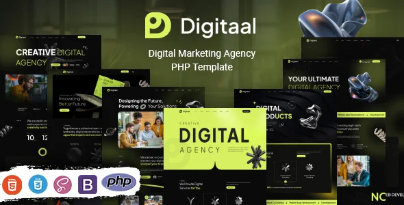 قالب PHP آژانس دیجیتال مارکتینگ Digitaal digitaal digital marketing agency php template