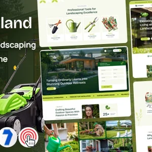 قالب وردپرس باغبانی و محوطهسازی Greenland | طراحی سایت خدمات فضای سبز و کشاورزی greenland gardening landscaping wordpress theme