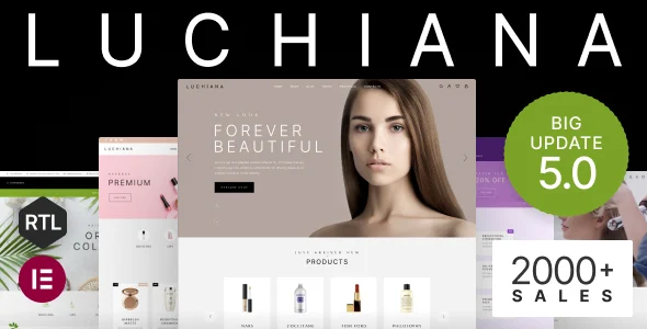 luchiana cosmetics beauty shop woocoomerce theme