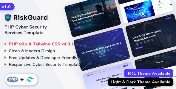 riskguard cyber security php template