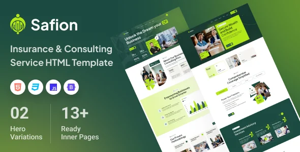safion insurance consulting service html template