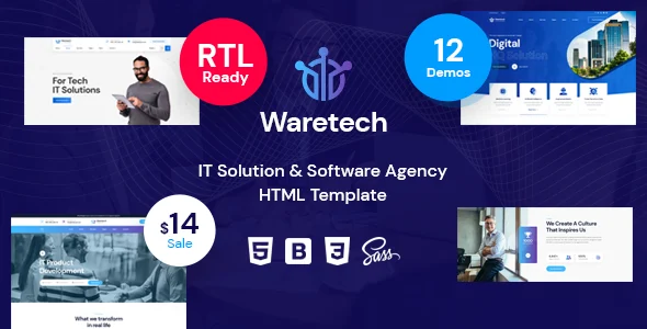 افزونه CrocoBuilder: طراحی هوشمند و سریع صفحات وردپرس با هوش مصنوعی waretech it solutions technology html5 template