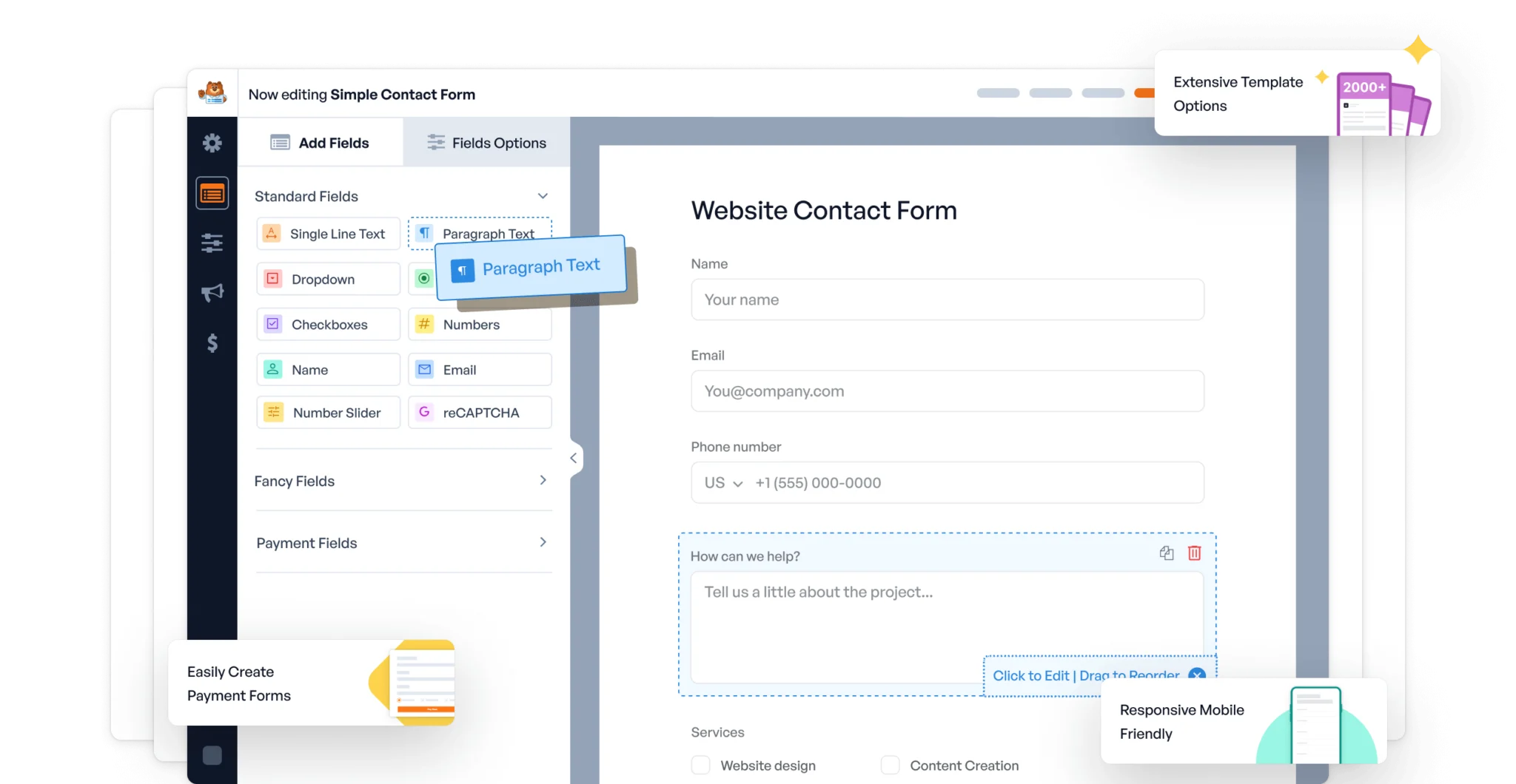 افزونه فرمساز حرفهای WPForms Pro | قدرتمندترین ابزار ساخت فرم در وردپرس wpforms pro drag drop wordpress forms plugin