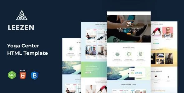 قالب HTML اختصاصی Leezen برای مراکز یوگا، فیتنس و باشگاههای ورزشی leezen exclusive yoga center html template