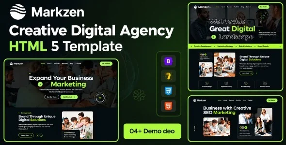 markzen marketing agency html5 template