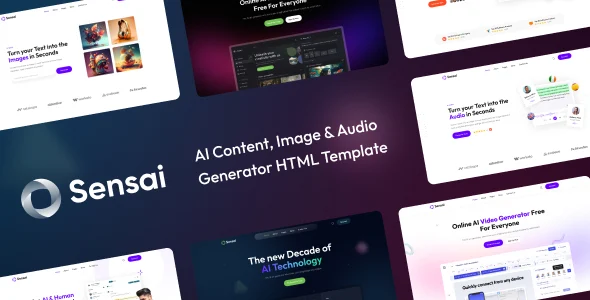 sensai ai generator html template