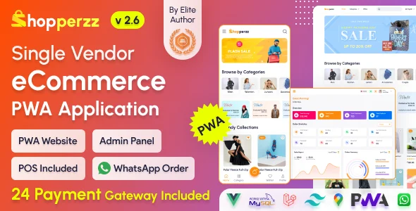 shopperzz pwa ecommerce cms with pos whatsapp ordering inventory management